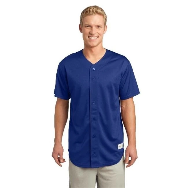 Sport-Tek ST220 Posi Charge Tough Mesh Full-Button Jersey True Royal - Medium
