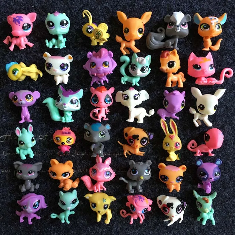 

20PCS/LOT Cute Doll Little Animal Model Figure Toys Mini Cat Dog LPS Toys For Children