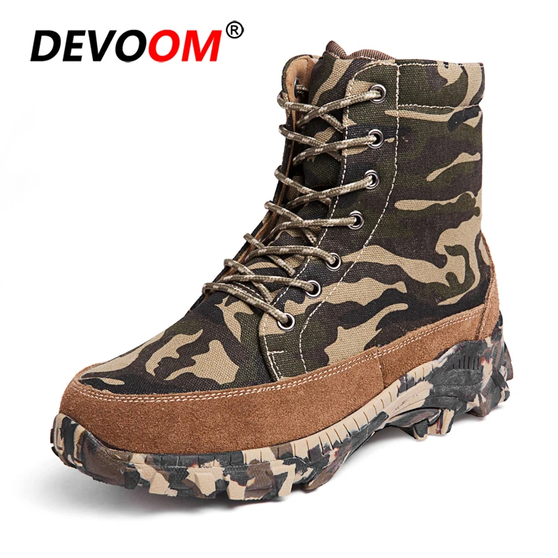 

2018 Winter Soldier Outdoor Shoes Men Waterproof Camouflage Boots Military Tactical Boots Male Fur Botas Tacticas Plus Size 46