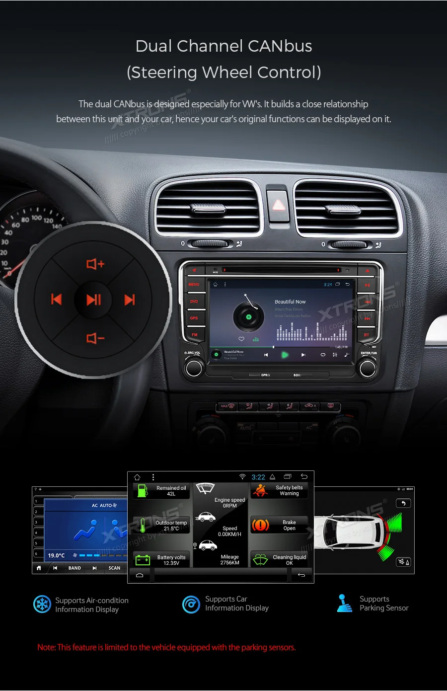 XTRONS " Android 8,1 автомобильный DVD плеер gps для VW VOLKSWAGEN AMAROK Beetle Bora Caddy 2011 2012 2013 для сиденья для SKODA OCTAVIA III