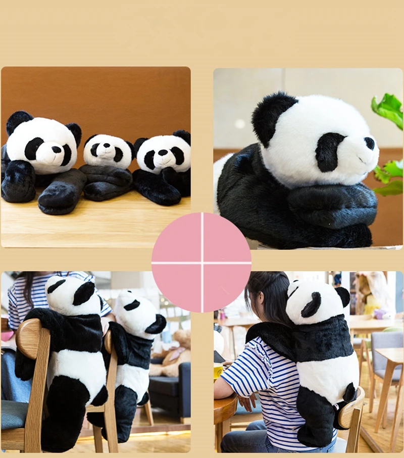 quality soft panda plush toy shoulder panda doll cute black white hug bear toys for children adults gift deco 28inch 70cm DY50576 (10)