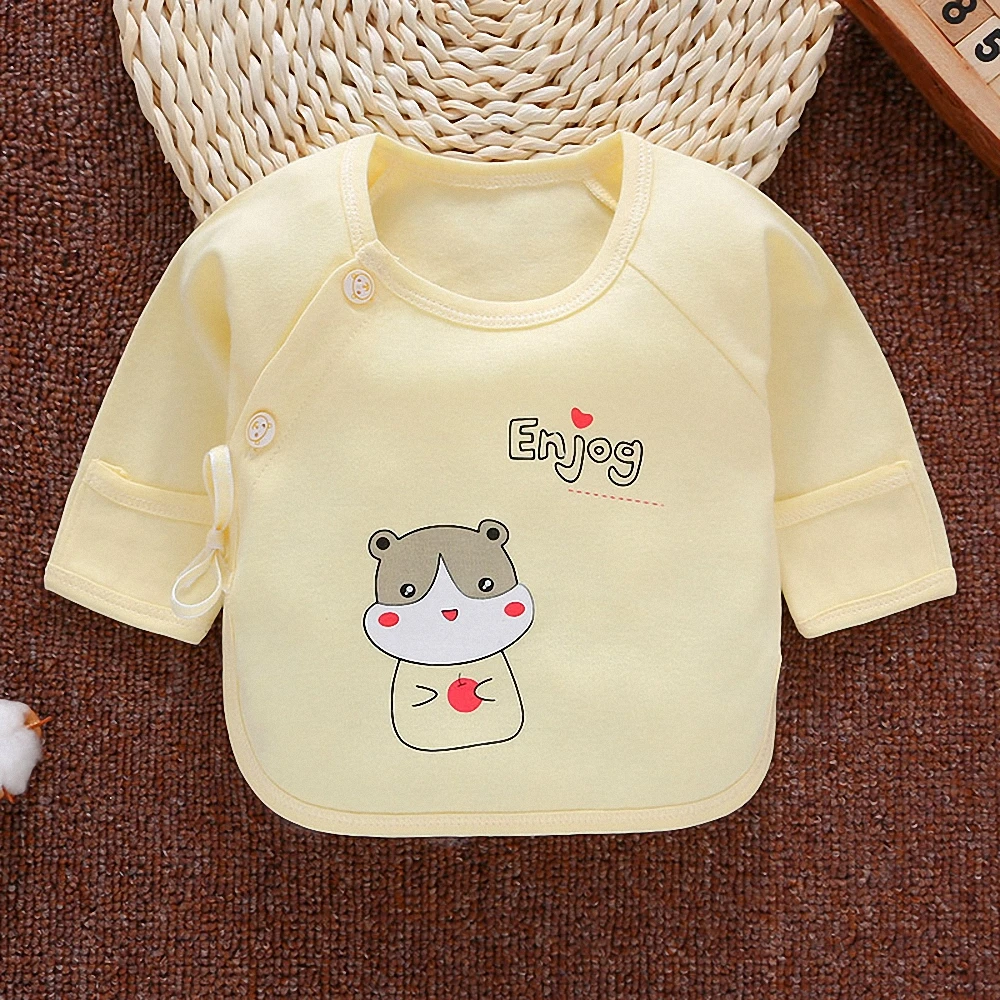 Autumn newborn baby boy girl soft clothes 0 3M baby 100 cotton long