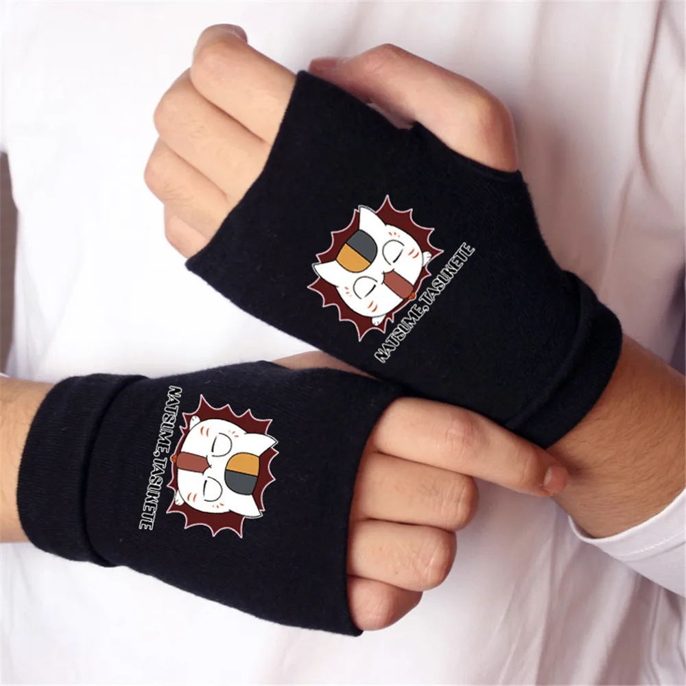 Аниме атака на Титанов Madara cat Finger Хлопковые вязаные наручные перчатки варежки для влюбленных аниме аксессуары косплей перчатки без пальцев