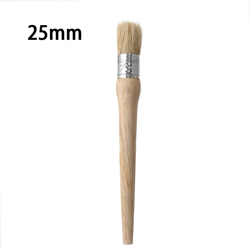 1PC Wood Large Brushes with Natural Bristles Chalk Paint Wax Brush for Painting or Waxing Furniture Stencils Folk art Home Decor roller cover Paint Tools
