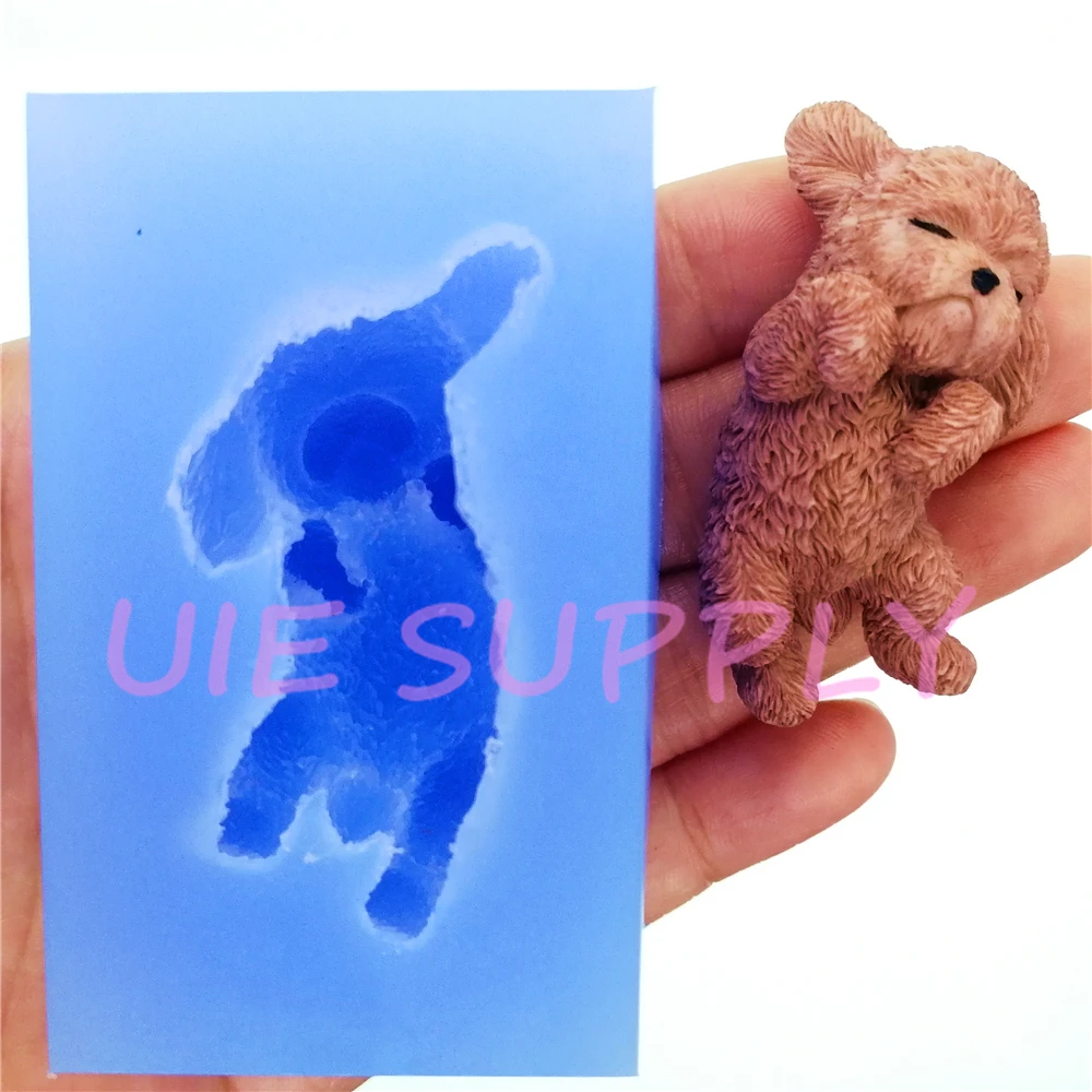 DYL804U 3D Спящая собака силиконовая форма Kawaii помадка украшение торта конфеты
