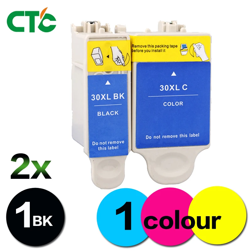 1set 30 XL Black Colour Ink Cartridges Compatible for Kodak ESP C110