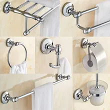 Bathroom Hardware Set Chrome Polished Toothbrush Holder Paper Holder Towel Bar Bathroom Accessories brass bathroom accessories set chrome toilet brush holder paper holder towel bar towel holder bathroom hardware set