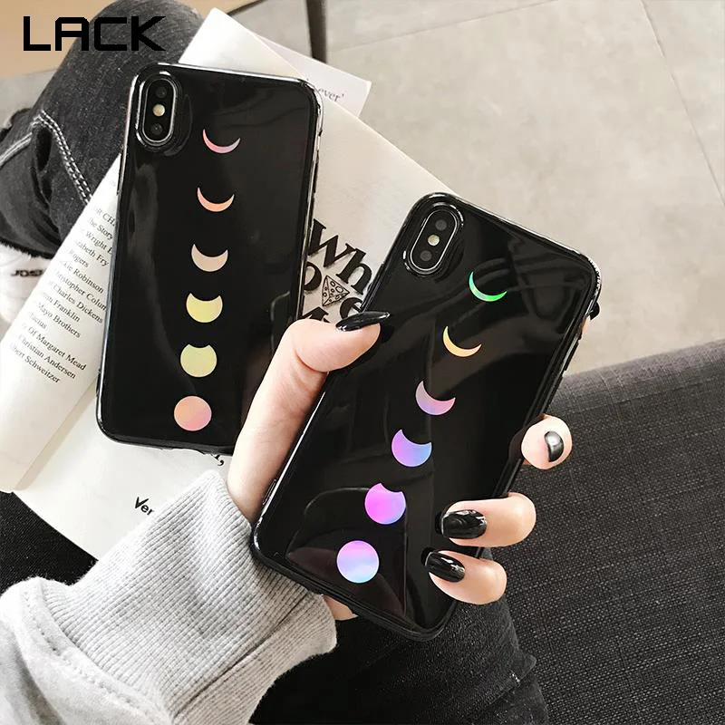

LACK Eclipse of the moon Phone Case For iphone XS Max XR X 8 7 6S 6 Plus Cover Smooth Laser cases Soft IMD Capa Fundas