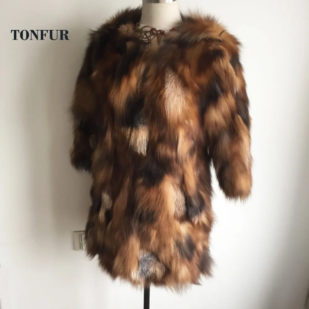 Conception Spécial Luxury 100Pure Fourrure Manteau Femmes Naturel Veste Renard Véritable De Longue Classique Tfp748 Real kZiPTwXuOl
