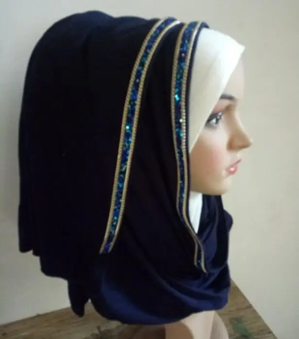 

cotton scarf with shiny rhinestones solid color hijab shawl jersey cotton soft and comfortable 10 colors 20pcs/lot