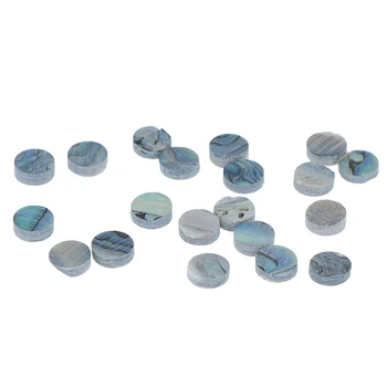 

6mm Coloful Abalone Mother Of Pearl Shell Fingerboard Dots With Inlay Material For Guitar Bass Ukulele Accessories 20pcs