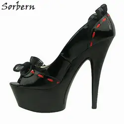 Sorbern роскошная дизайнерская обувь для женщин Туфли-лодочки Туфли на каблуке-рюмочке открытый носок Дамская обувь; туфли-лодочки платформа