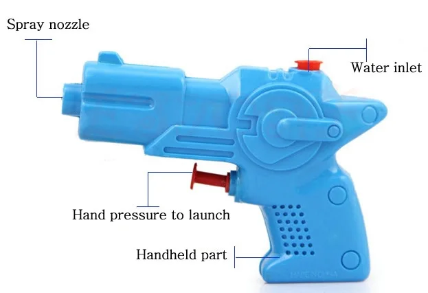1 шт. 125 мм ребенок маленький Давление водяной пистолет детей Пляж Водные игрушки смешной подарок ребенку