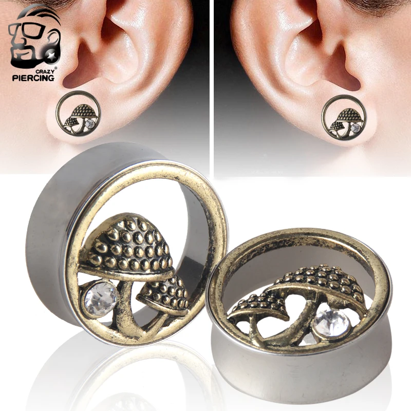 2 6 4 8mm Dehnungsspirale Sichel Horn Ear Plug Ohr Piercing Expander 194 