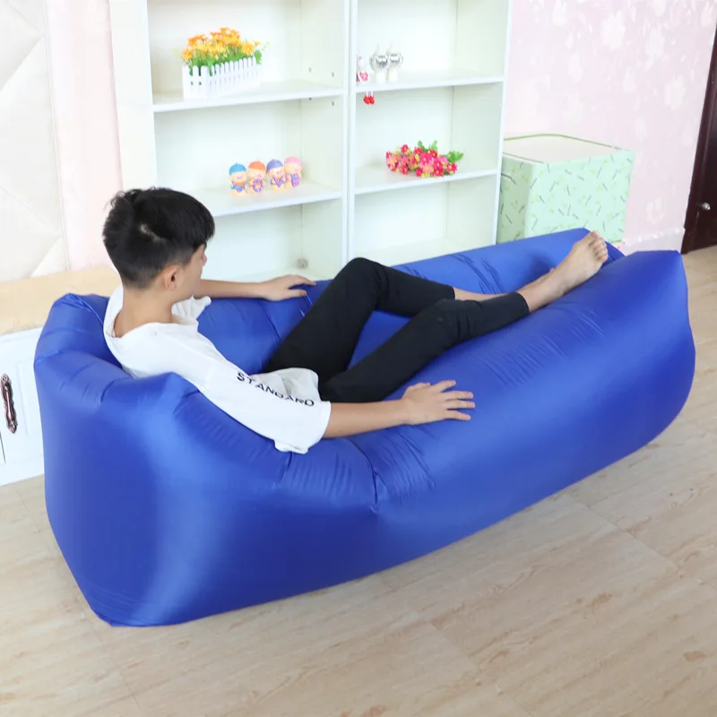 Fast Inflatable air sofa Camping Hangout Bag 210D Oxford Outdoor 25070cm Sleeping Bag Hangout lazy lay laybag Lounger bed (11)