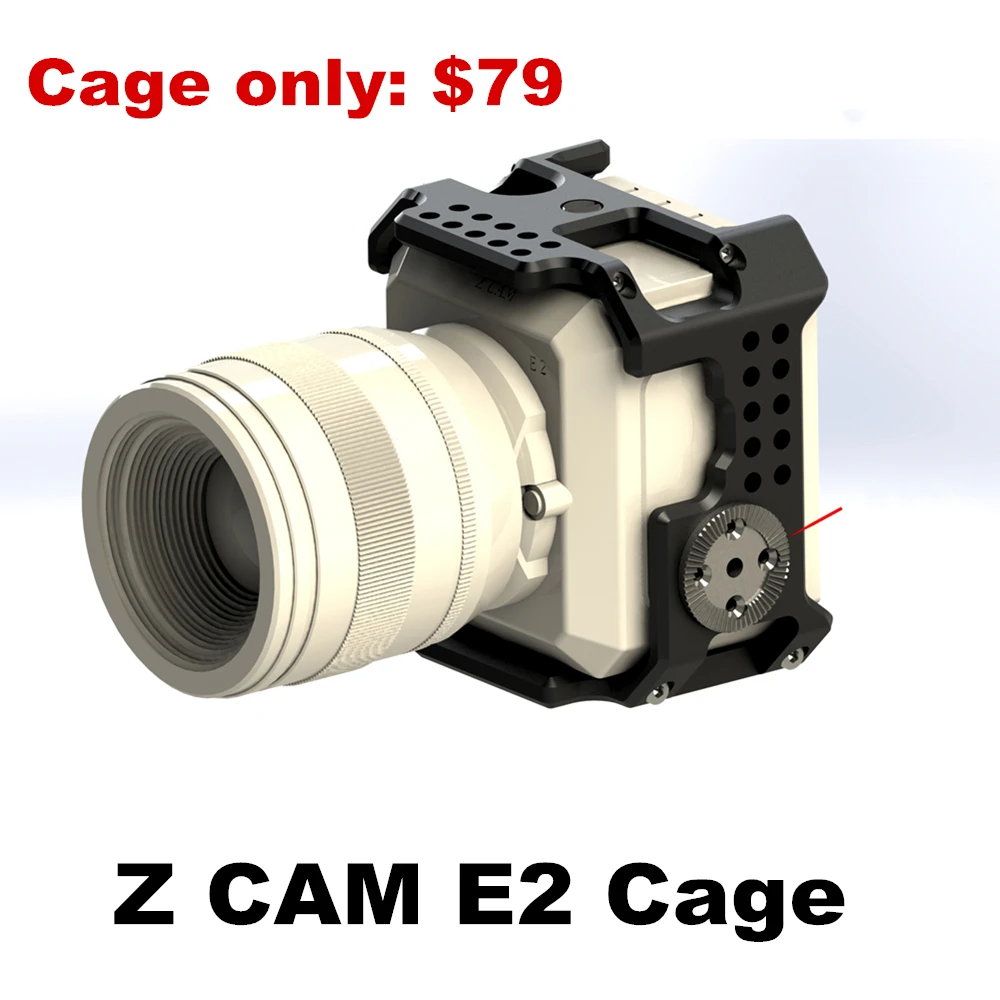 Z-CAM Cage for Z-cam E2 Camera Quick Release Top Handle Dual wooden side handle Z Cam E2 Camera Cag