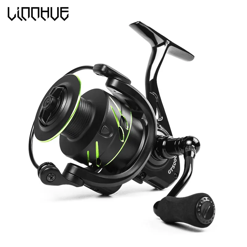 LINNHUE All Metal Fishing Reel 5.0:1 Max Drag 10kg 2000-7000series Spinning Reel for Bass Saltwater Fishing Carp Reel Fishing