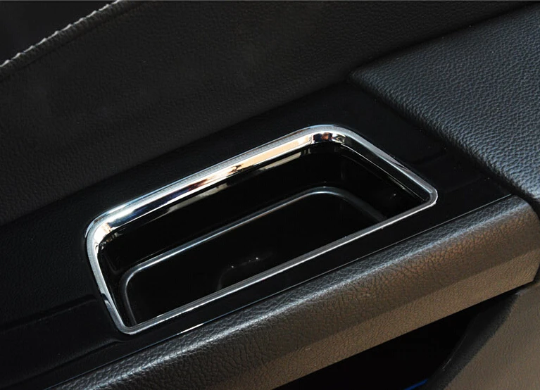 ABS хромированные дверные внутренний контейнер для хранения крышку коробки Рамки отделкой 4 шт. для Ford Fusion 2013