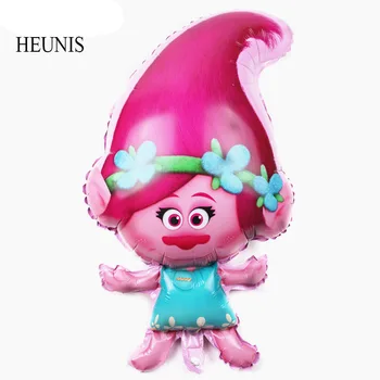 

74cm*44cm Cartoon Troll Foil Balloons Happy Birthday Party Decoration Baby Shower Wedding Decoration kids Classic inflatable toy