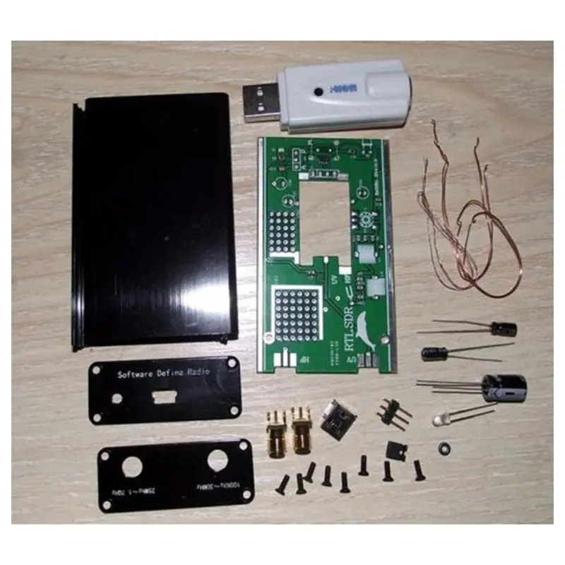 DIY Kit 100KHz-1.7GHz FM DSB UV HF RTL-SDR USB Tuner Receiver R820T+ RTL2832U CW | Электроника