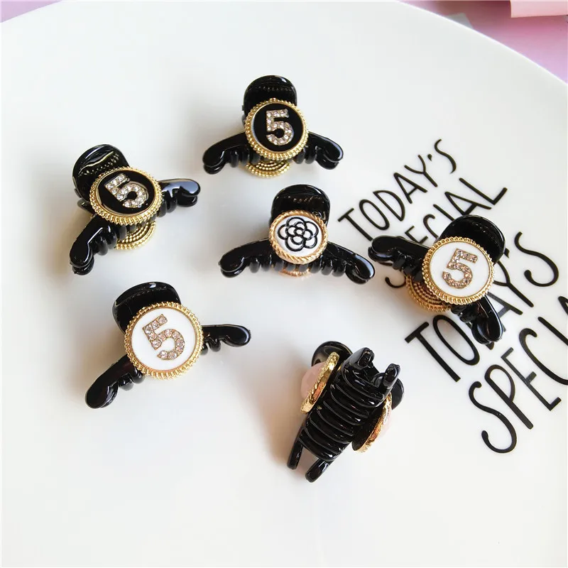 

New Rhinestone digital 5 Hair crab claw clip Hairpin for Women girl Accessories Beauty Hair Crab Clamp Headwear Hair Clip