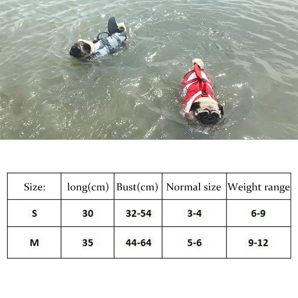 Clownfish спасательный жилет для собаки жилет для плавания собаки спасательное устройство для безопасности воды в бассейне, пляже, лодках