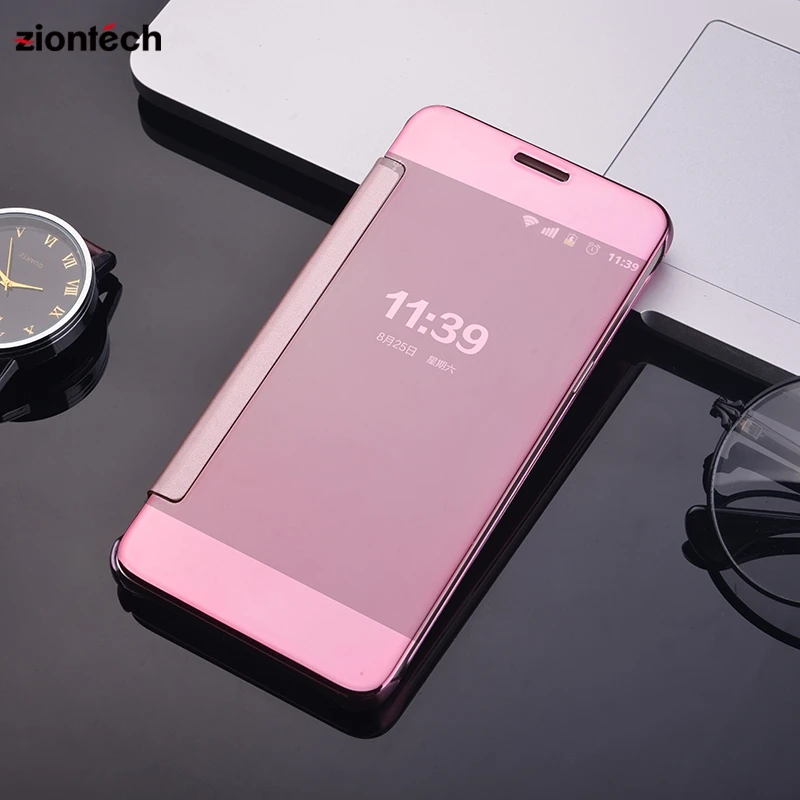 

Stand Mirror Flip Cases For Samsung S5 S6 S7 S8 Case Black Cover For Samsung S6 S7 Edge S8 Plus Covers