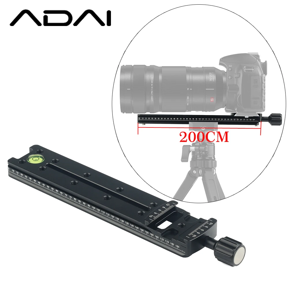

ADAI NNR 200mm Nodal Rail Slide Plate QR Clamp Macro Panoramic Bracket For Arca Swiss RRS 38MM NNR200