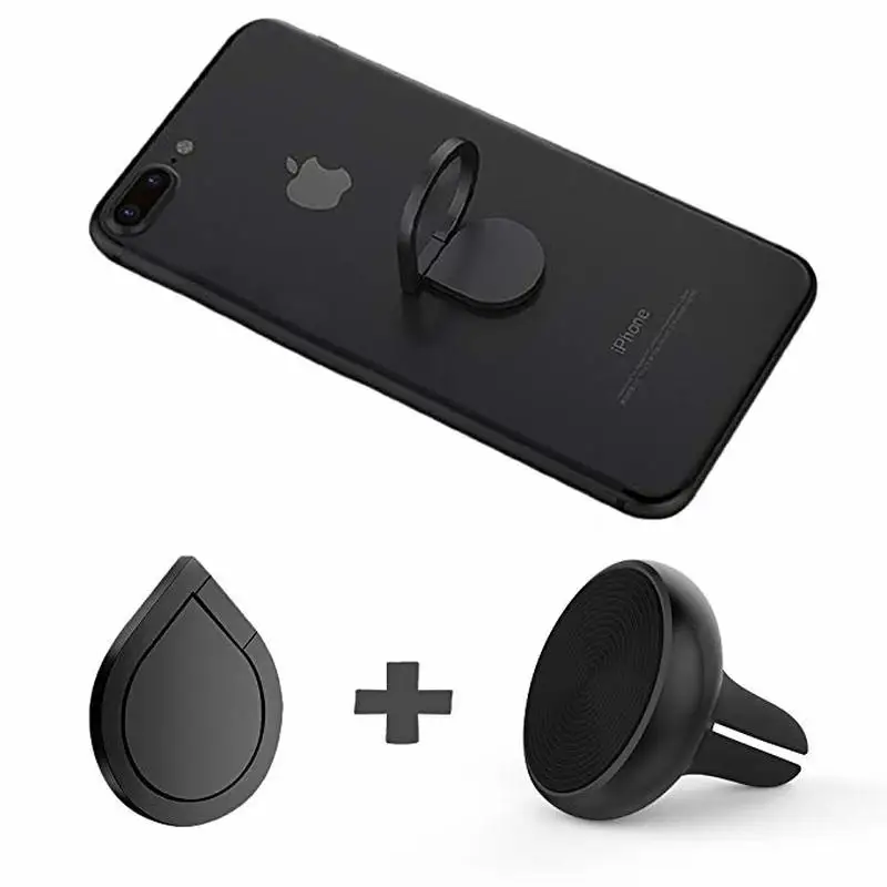360 Rotation Finger Ring Holder + Car Stand for