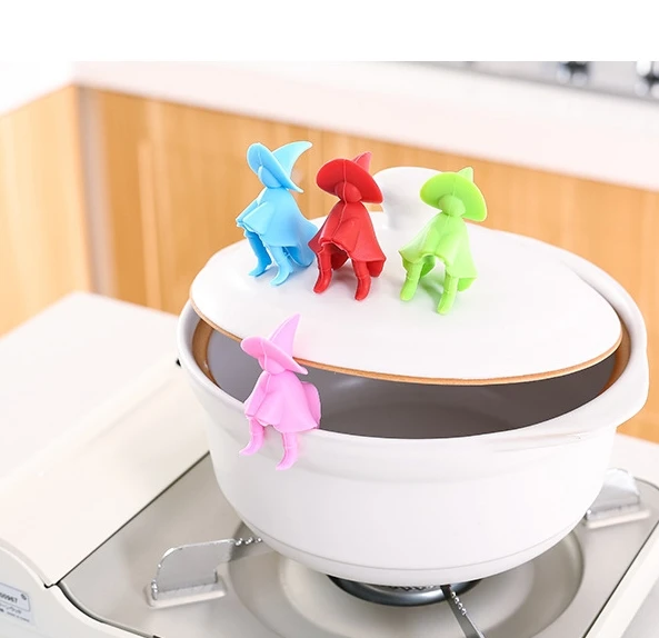 

Anti-overflow Pot Water Soup Gadgets Raise Cover Lid Spill-proof Tool Holder Silicone Prevent soup from overflowing