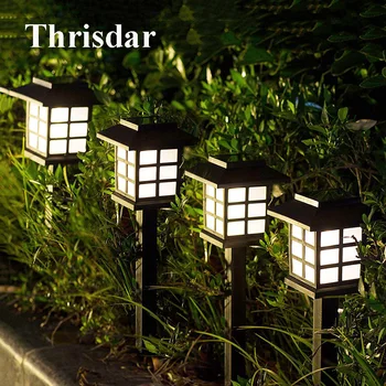 

Thrisdar 6PCS Palace Lantern Outdoor Garden Stake Light Retro Solar Lawn Spotlight Lamp Landscape Backyard Pathway Light