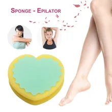 1 шт. Heart shape безболезненное удаление волос для лица Губка для депиляции двухсторонняя Накладка для полировки лица