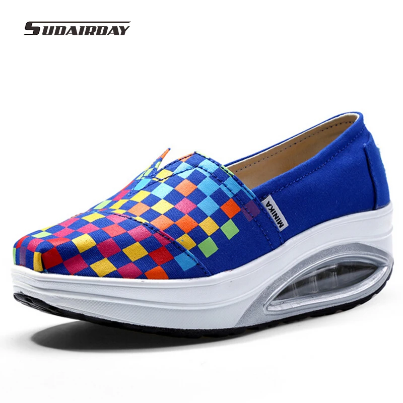 2016 New Canvas Shoes font b Woman b font Platform Flat Casual Shoes font b Women
