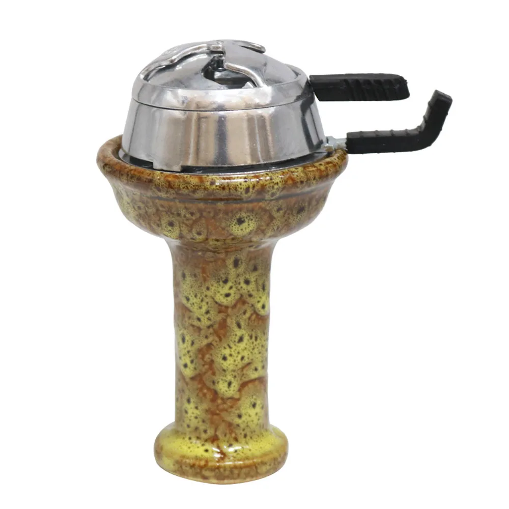 SY керамическая чаша одно отверстие Phunnel чашка для кальяна Кальян Chicha головка курительная чаша с угольным покрытием кальян глиняная головка табачная чаша - Цвет: Yellow4