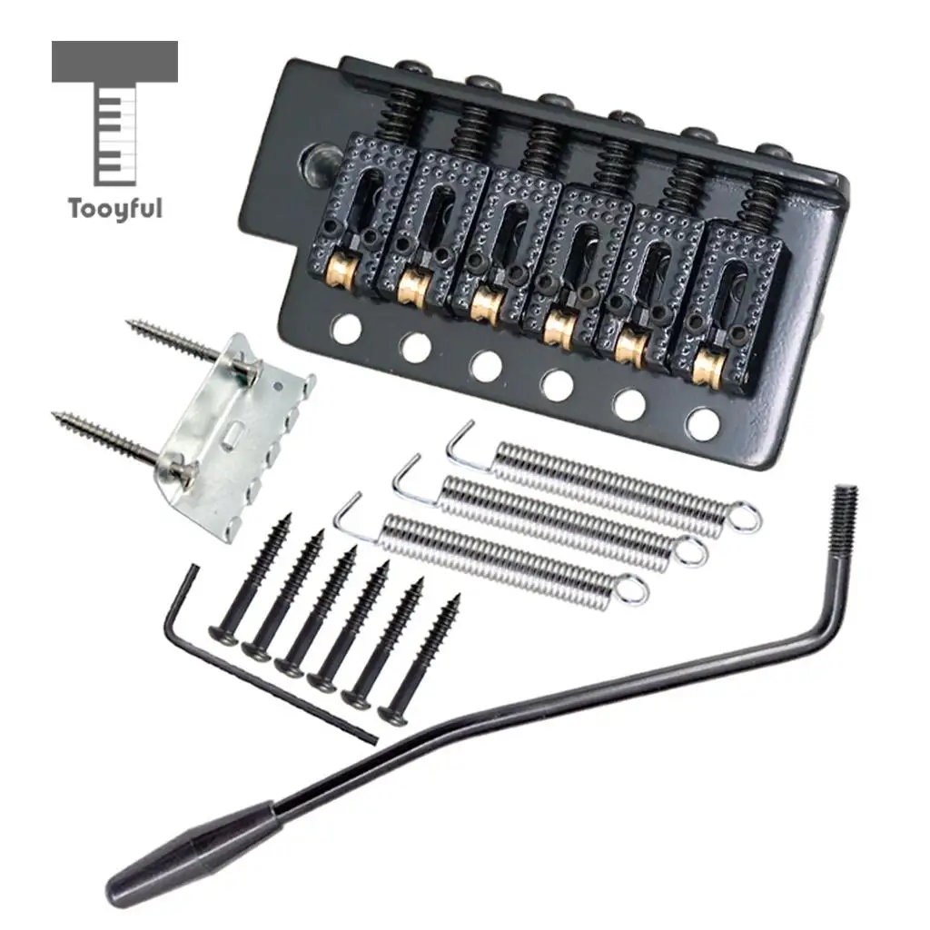 Tooyful 6 String Electric Guitar Roller Saddle Tremolo Bridge System with Whammy Bar for ST SQ