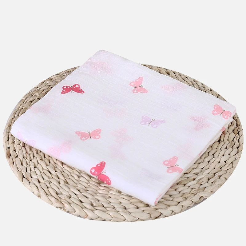 Одеяло для пеленания из органического хлопка с принтом фламинго, муслиновое детское одеяло s, детское Пеленальное полотенце для новорожденных, детская простыня - Цвет: 11