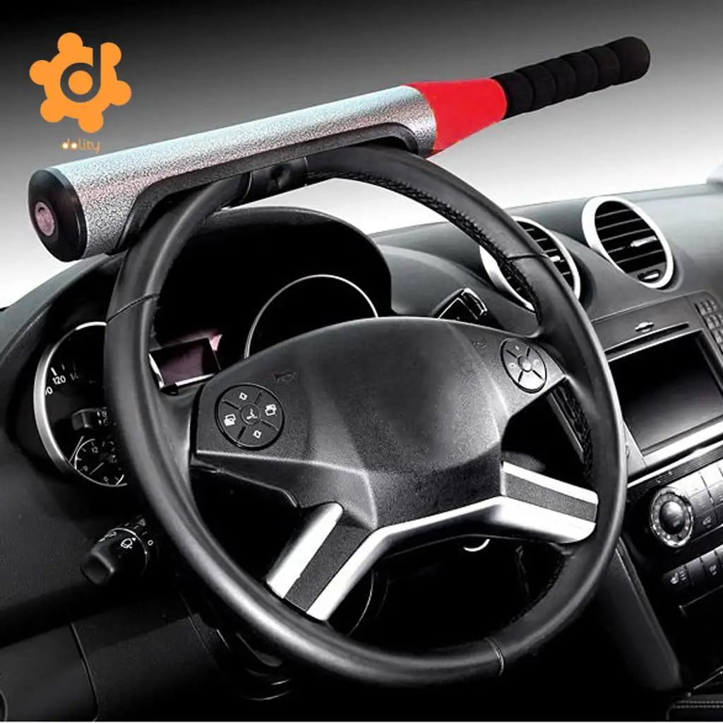 dolity Car Van Vehicle Baseball Bat Steering Wheel Security Lock Anti-theft