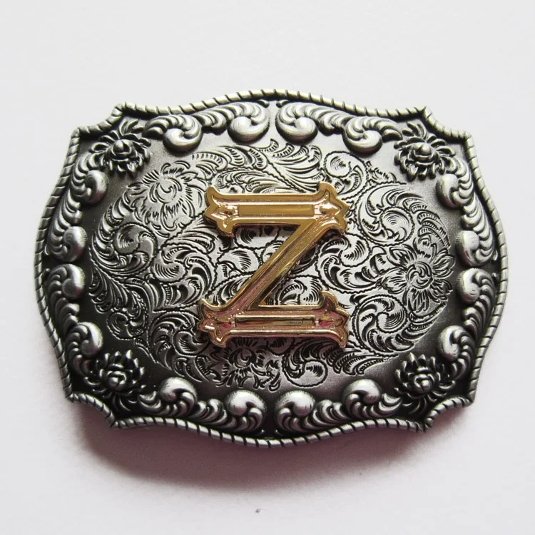 Jeansfriend Original Western Cowboy Initial Letter Z Belt Bucklein Men