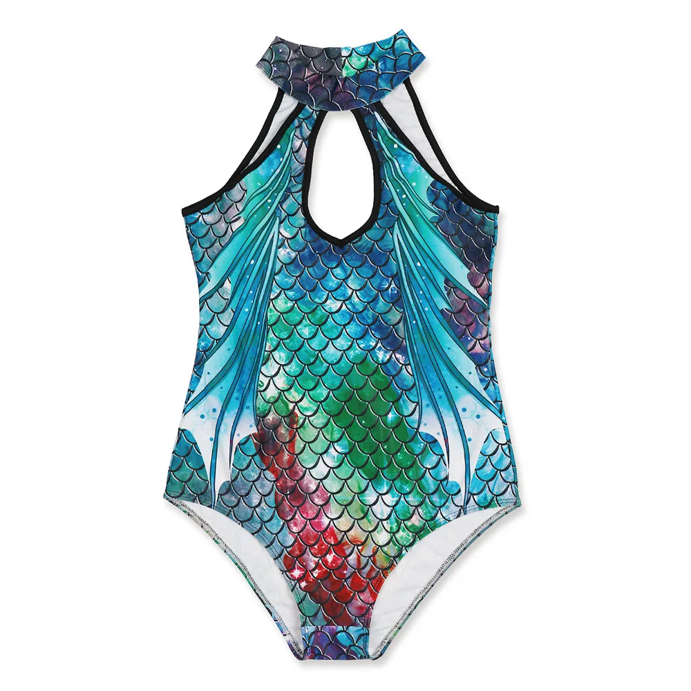 FCCEXIO 2019 New Tankini Plus Size Mermaid Fish Scale Printed Bodysuit Women Sexy Bathing Suit Backless Monokini Halter Swimsuit FCCEXIO 2019 New Tankini Plus Size Mermaid Fish Scale Printed Bodysuit Women Sexy Bathing Suit Backless Monokini Halter Swimsuit
