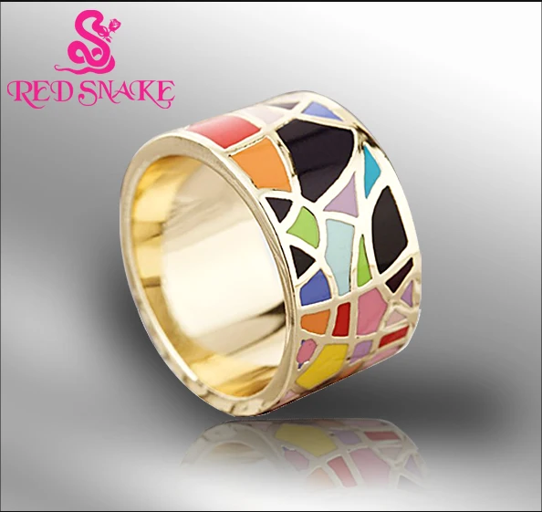 

RED SNAKE Brand Product Hot Selling Width Rose Gold-color Enamel Jewelry Rings,and Scarf Ring, Hurry! Free Post Shipping