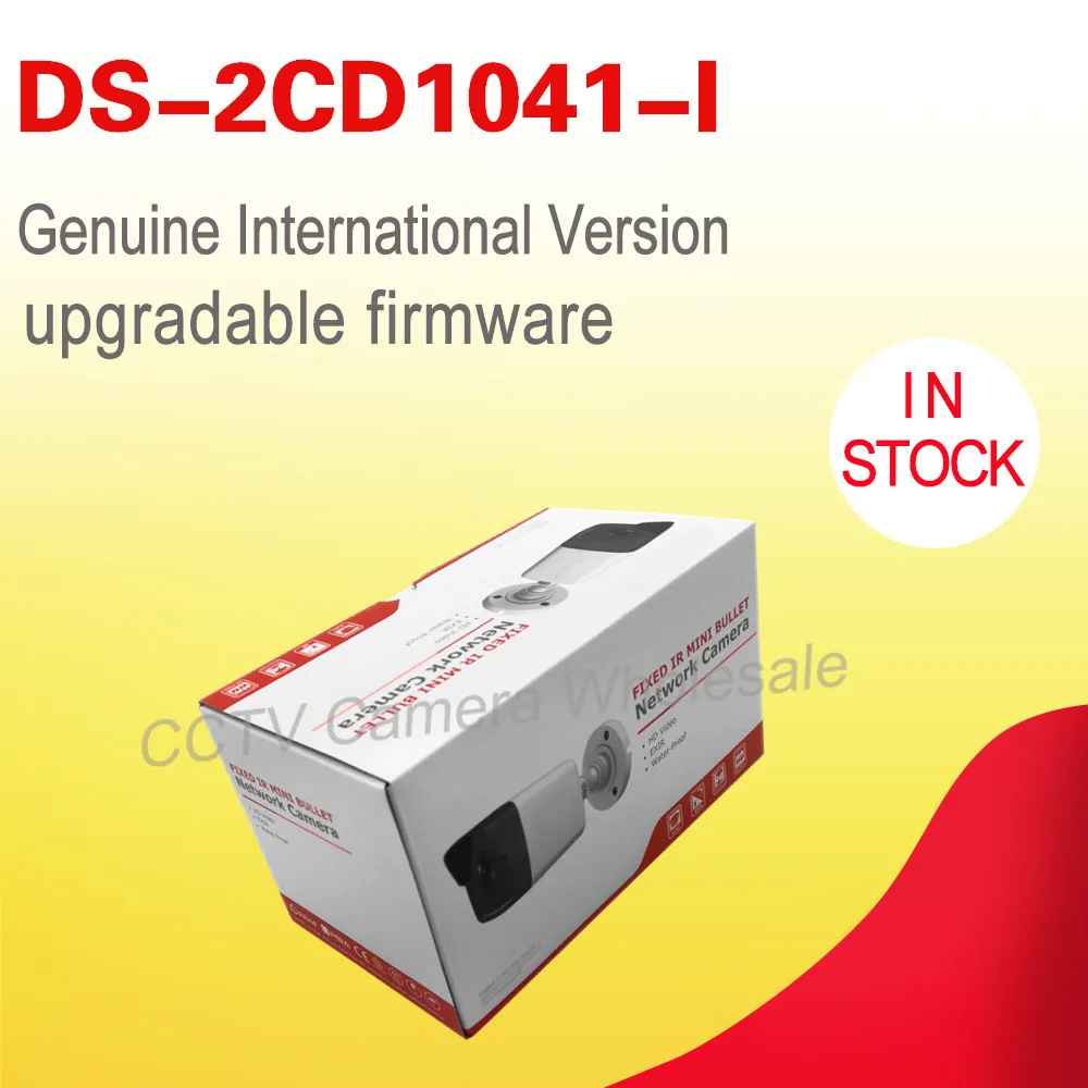 

In stock English version DS-2CD1041-I replace DS-2CD2045-I 4MP mini bullet POE ip camera, cctv security camera Hik connect