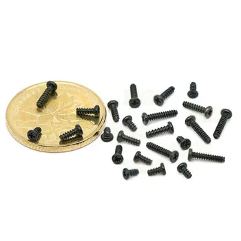 

M1 M1.2 M1.4 Phillips Round head Self-tapping Screws Zinc Bolts Black 100PCS