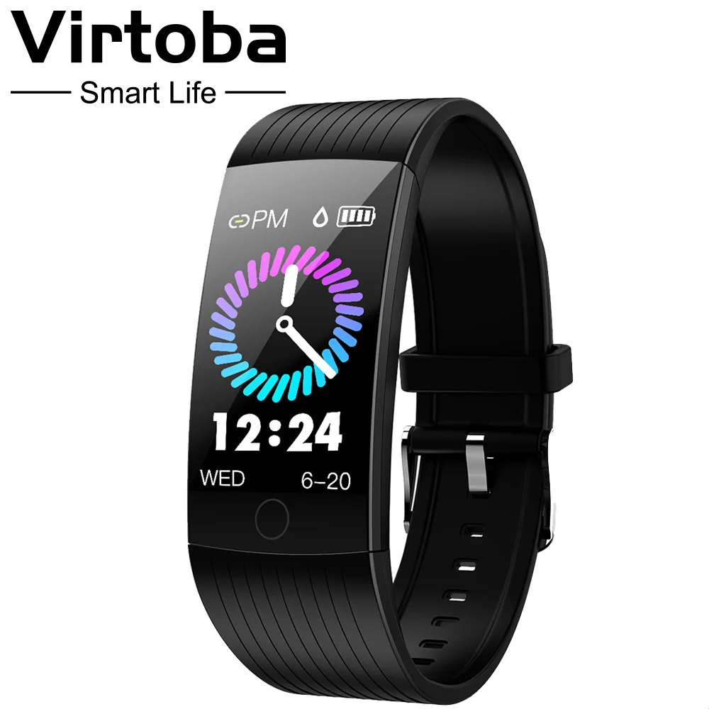 

Virtoba I8S 1.14" Smart Band Men Women Bluetooth Fitness Tracker Bracelet Blood Pressure color UI Wristband Watch For AndroidIOS