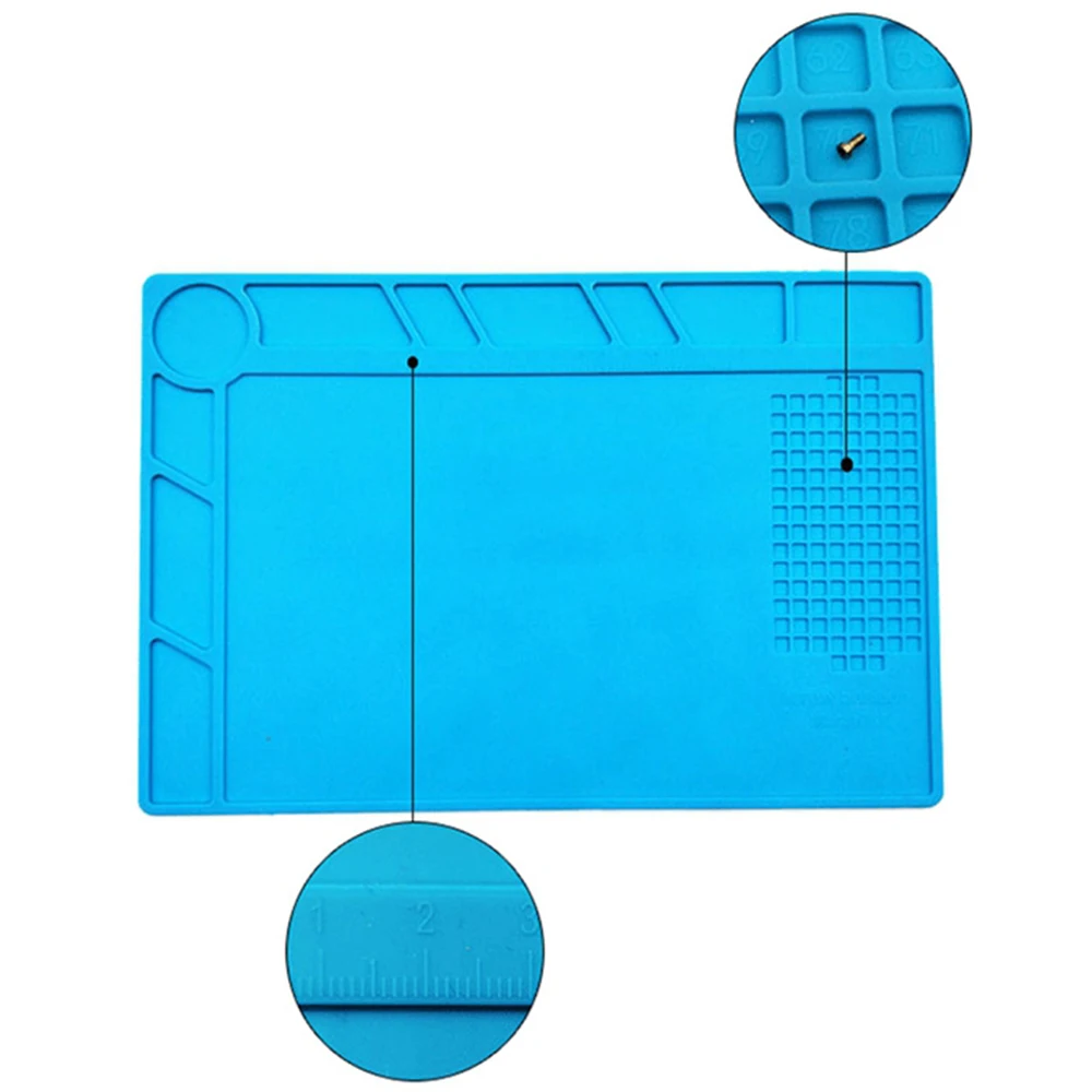 Синий Антистатический коврик для ремонта мобильного телефона, теплоизоляция, платформа для обслуживания сотового телефона, 1 шт