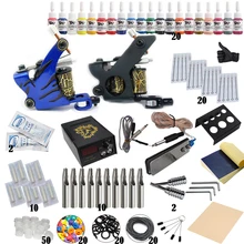 Biomaser K2-1015 полный комплект машины для татуировки набор 2 катушки пистолеты 6 цветов пигментные наборы мощность татуировки новичок ручки комплекты перманентные