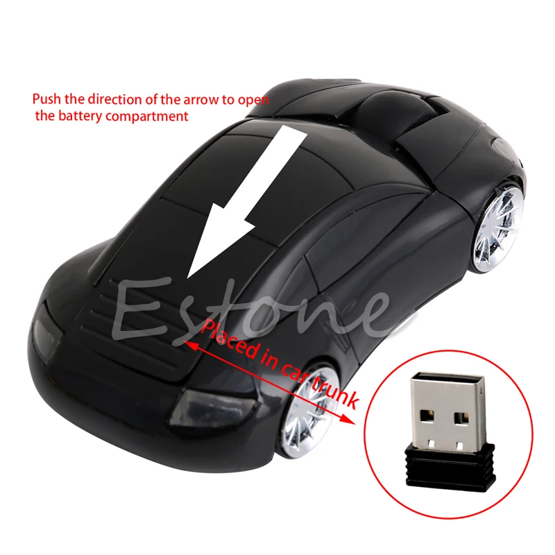 2.4GHz 3D Optical Wireless Mouse Mice Car Shape Receiver USB For PC Laptop wireless mouse wireless optical mouse
