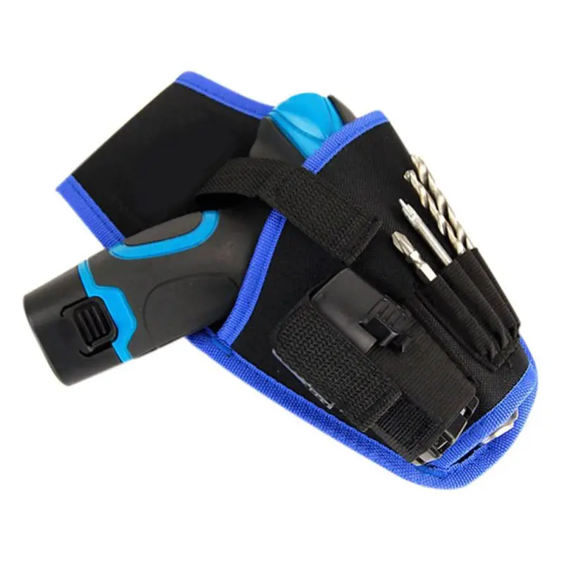 1PCS Portable Drill Holder Cordless Tool Drill Waist Tool Belt Bag Red/Blue Electric Drill Bags