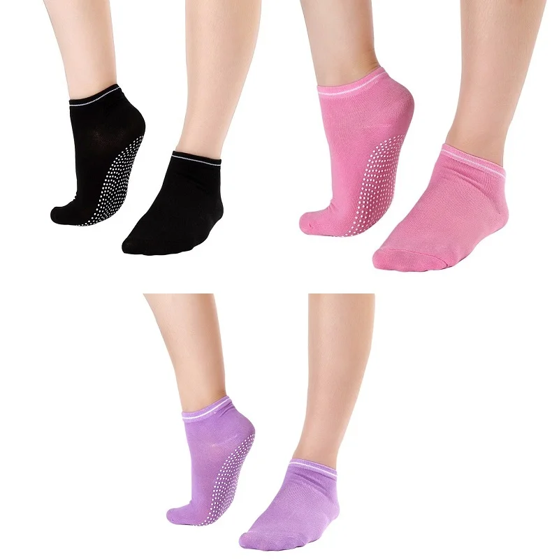 3 пары/партия, женские нескользящие носки для йоги с дезодоратором дышащие хлопковые носки для девочек, домашние танцы, балет для занятий фитнесом - Цвет: Mixed 3