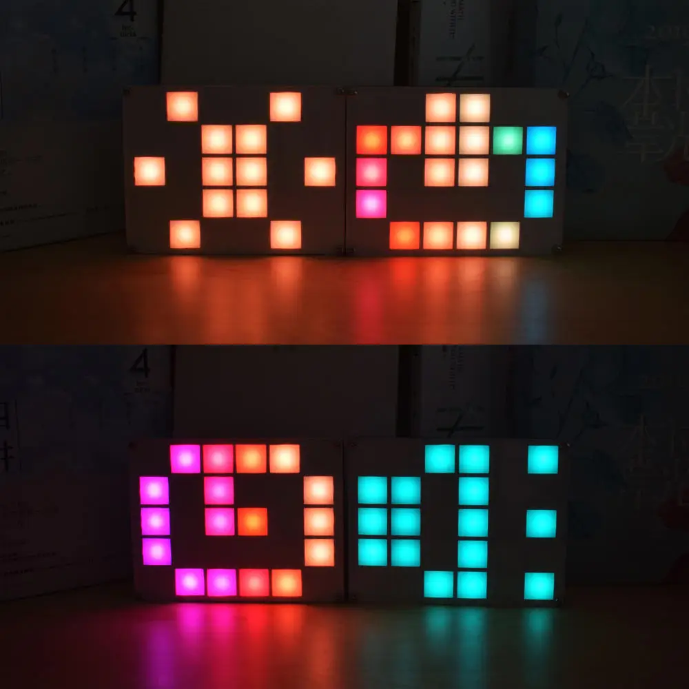 DIY Многофункциональный светодиодный классная музыка спектр rgb-цветов Цвет палитра часы, набор для самостоятельной сборки DIY светодиодный комплект