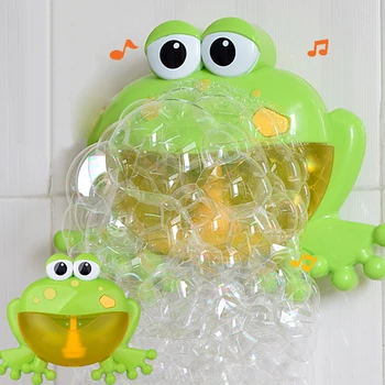 

Baby Bath Toy Bubble Maker Machine Frog&Crabs Frogs Automatic Music Water Bubble Swimming Bathtub Soap Machine Toys